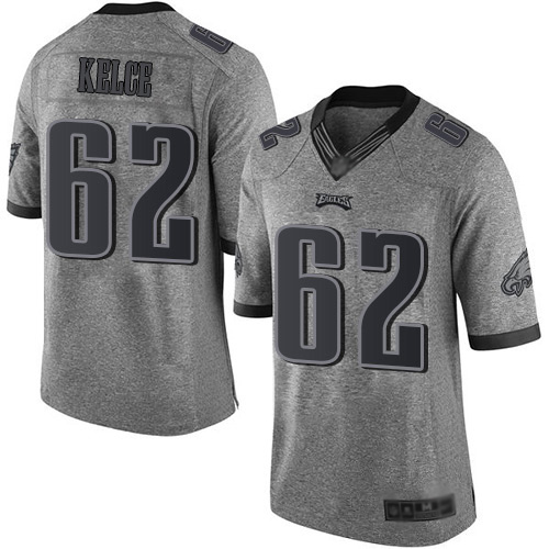 Men NFL Philadelphia Eagles #62 Jason Kelce Limited Gray Gridiron Football->philadelphia eagles->NFL Jersey